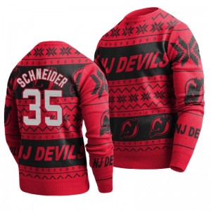 Devils Cory Schneider Red 2019 Ugly Christmas Sweater - Sale
