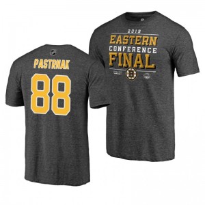 Bruins 2019 Stanley Cup Playoffs David Pastrnak Eastern Conference Finals Gray T-Shirt - Sale