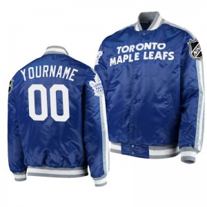 Varsity Maple Leafs Custom Blue O-Line Full-Snap Men's Jacket - Sale