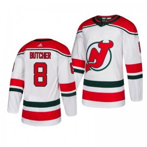 Will Butcher Devils White Adidas Authentic Player Alternate Jersey - Sale