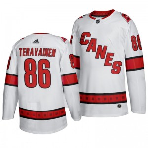 Teuvo Teravainen Hurricanes White Authentic Player Road Away Jersey - Sale