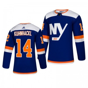 Islanders Tom Kuhnhackl Authentic Blue Alternate Jersey - Sale