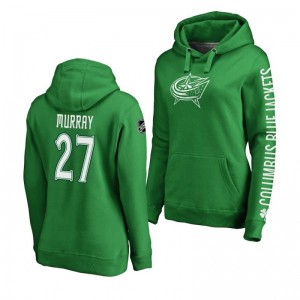 Ryan Murray Columbus Blue Jackets St. Patrick's Day Green Women's Pullover Hoodie - Sale
