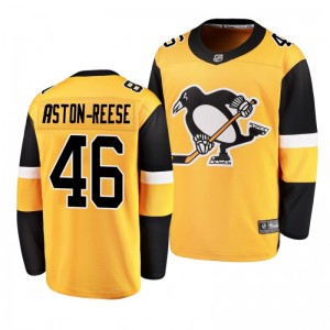 Penguins Zach Aston-Reese Player Breakaway Gold Alternate Jersey - Sale