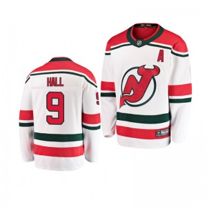Youth Devils Taylor Hall White Breakaway Player Alternate Jersey - Sale