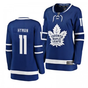 Zach Hyman Maple Leafs Women's Blue Breakaway Player Home Jersey - Sale