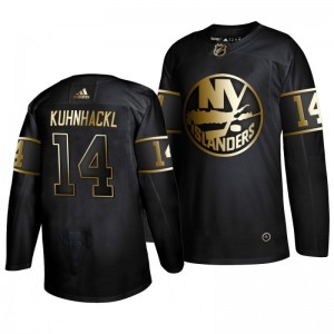 Tom Kuhnhackl Islanders Golden Edition  Authentic Adidas Jersey Black - Sale