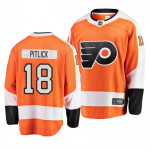 Flyers 2019-20 Home Tyler Pitlick Breakaway Player Fanatics Branded Orange Men's Jersey - Sale