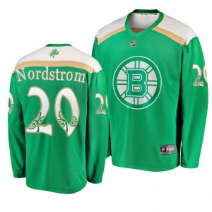 Boston Bruins Joakim Nordstrom 2019 St. Patrick's Day Green Replica Fanatics Branded Jersey - Sale