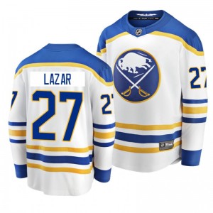 Sabres 2020-21 Curtis Lazar Breakaway Player Away White Jersey - Sale