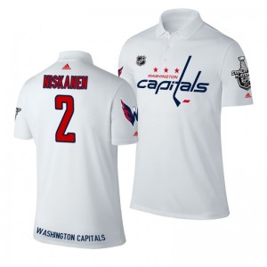 Matt Niskanen Capitals white Stanley Cup Adidas Polo Shirt - Sale