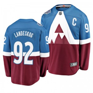 Gabriel Landeskog #92 2020 Stadium Series Colorado Avalanche Breakaway Player Jersey - Blue Burgundy - Sale