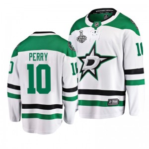 Men Stars Corey Perry 2020 Stanley Cup Final Bound Away Player White Jersey - Sale