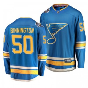 Blues Jordan Binnington #50 Alternate 2020 All-Star Patch Blue Breakaway Jersey - Sale