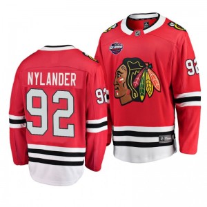 Alexander Nylander Blackhawks 2019 NHL Global Series Breakaway Player Red Jersey - Sale