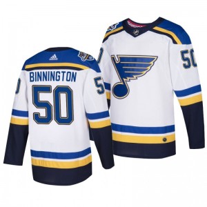 Blues Jordan Binnington #50 2020 NHL All-Star Away Authentic White adidas Jersey - Sale