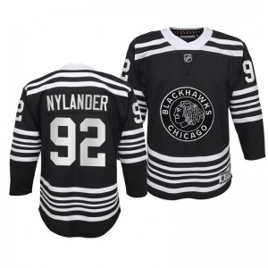 Alexander Nylander Chicago Blackhawks 2019-20 Alternate Player Black Premier Jersey - Youth - Sale