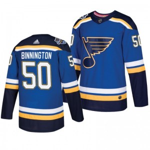 Blues Jordan Binnington #50 2020 NHL All-Star Home Authentic Royal adidas Jersey - Sale
