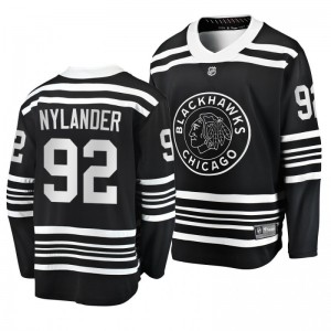 Blackhawks Alexander Nylander #92 Black 2019-20 Premier Alternate Breakaway Jersey - Sale