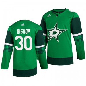 Stars Ben Bishop 2020 St. Patrick's Day Authentic Player Green Jersey - Sale