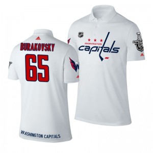 Andre Burakovsky Capitals white Stanley Cup Adidas Polo Shirt - Sale