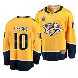 Predators 2019 Stanley Cup Playoffs Colton Sissons Breakaway Player Gold Jersey - Sale