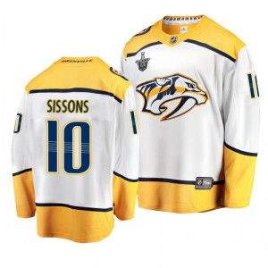 Predators Colton Sissons 2019 Stanley Cup Playoffs Away Player Jersey White - Sale