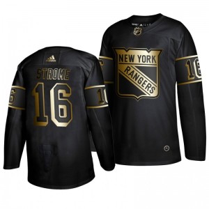 Ryan Strome Rangers Golden Edition  Authentic Adidas Jersey Black - Sale