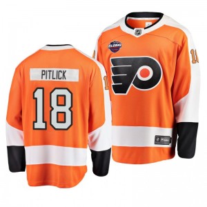 Tyler Pitlick Flyers 2019 NHL Global Series Breakaway Player Orange Jersey - Sale