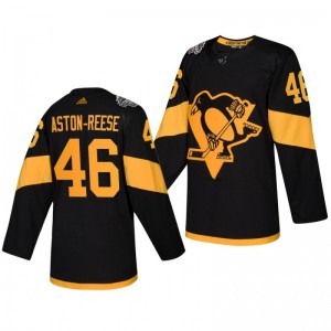 Penguins Men's Zach Aston-Reese 2019 NHL Stadium Series Coors Light Authentic Black Jersey - Sale