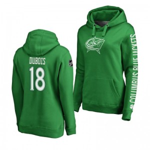 Pierre-Luc Dubois Columbus Blue Jackets St. Patrick's Day Green Women's Pullover Hoodie - Sale