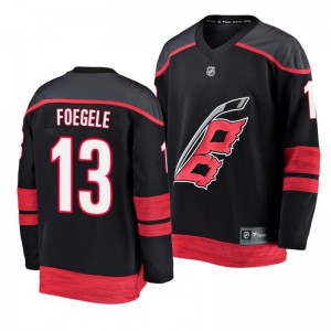 Warren Foegele Hurricanes Black Breakaway Player Fanatics Branded Alternate Youth Jersey - Sale