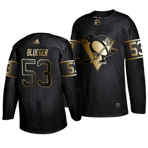 Teddy Blueger Penguins Golden Edition  Authentic Adidas Jersey Black - Sale