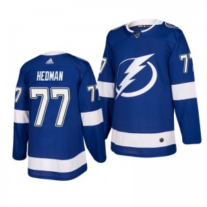 Lightning Victor Hedman Blue Home Authentic Player Jersey - Sale