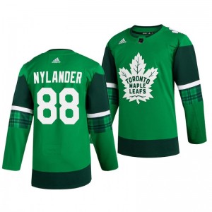 Maple Leafs William Nylander 2020 St. Patrick's Day Authentic Player Green Jersey - Sale