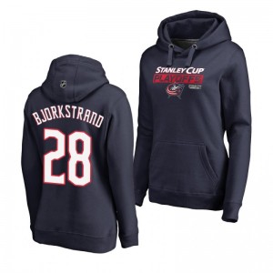 Oliver Bjorkstrand Columbus Blue Jackets 2019 Stanley Cup Playoffs Bound Body Checking Pullover Women's Navy Hoodie