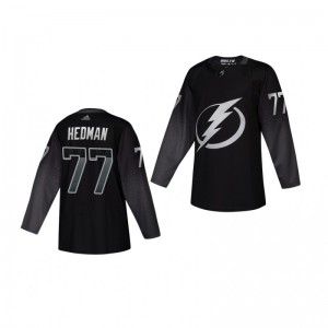 Victor Hedman Lightning Youth Black Alternate Authentic Third Jersey - Sale