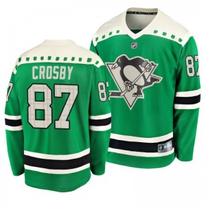 Penguins Sidney Crosby 2020 St. Patrick's Day Replica Player Green Jersey - Sale
