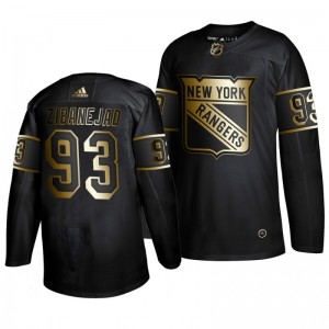 Mika Zibanejad Rangers Golden Edition  Authentic Adidas Jersey Black - Sale