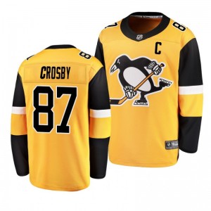 Penguins Sidney Crosby Breakaway Fanatics Gold Alternate Jersey - Sale