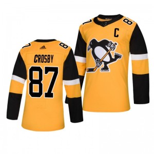 Penguins Sidney Crosby Player Authentic Gold Alternate Jersey - Sale