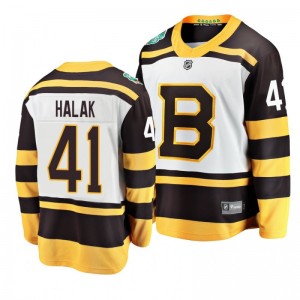 Jaroslav Halak Bruins 2019 Winter Classic Fanatics Breakaway Player White Jersey - Sale
