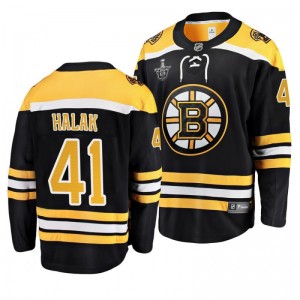 Bruins 2019 Stanley Cup Playoffs Jaroslav Halak Breakaway Player Black Jersey - Sale