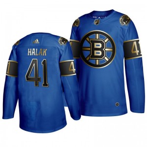 Jaroslav Halak Bruins Royal Father's Day Black Golden Jersey - Sale