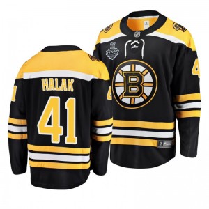 Bruins 2019 Stanley Cup Final Jaroslav Halak Home Breakaway Black Youth Jersey - Sale