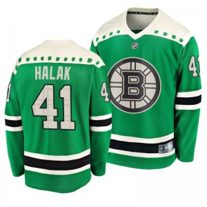 Bruins Jaroslav Halak 2020 St. Patrick's Day Replica Player Green Jersey - Sale