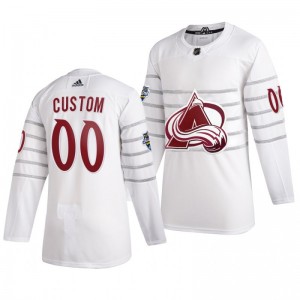 Colorado Avalanche Custom 00 2020 NHL All-Star Game Authentic adidas White Jersey - Sale