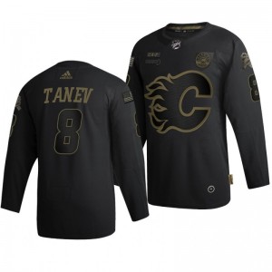 2020 Salute To Service Flames Christopher tanev Black Authentic Jersey - Sale