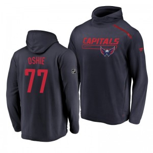 T. J. Oshie Capitals Black Transitional Pullover  Authentic Pro Hoodie - Sale