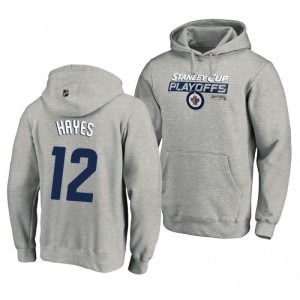 Kevin Hayes Winnipeg Jets 2019 Stanley Cup Playoffs Bound Body Checking Pullover Hoodie Heather Gray
